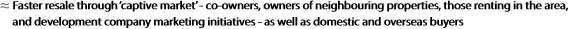 ≈ Faster resale through ‘captive